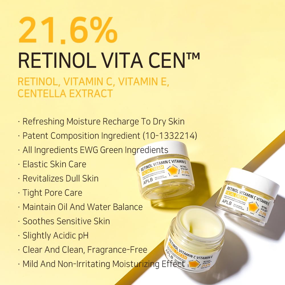 APLB Retinol Vitamin C Vitamin E Facial moisturizer Cream, 55ml - Image 4