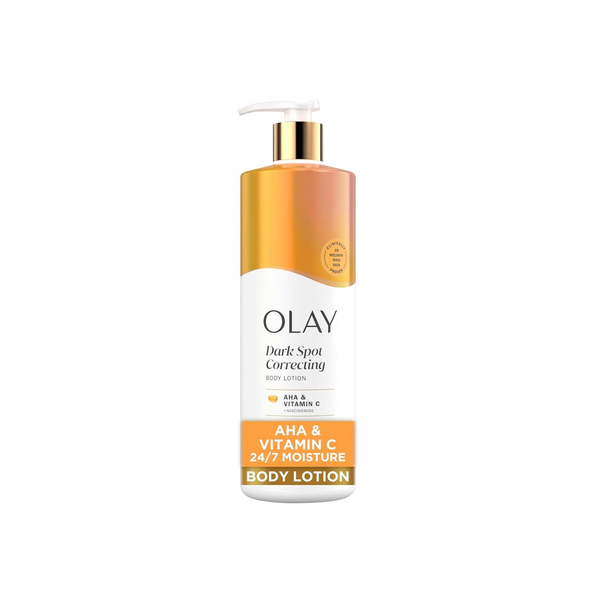 Olay Dark Spot Correcting Body Lotion with AHA, Vitamin C and Niacinamide, 17 fl oz, Exfoliating Body Lotion (New Look)