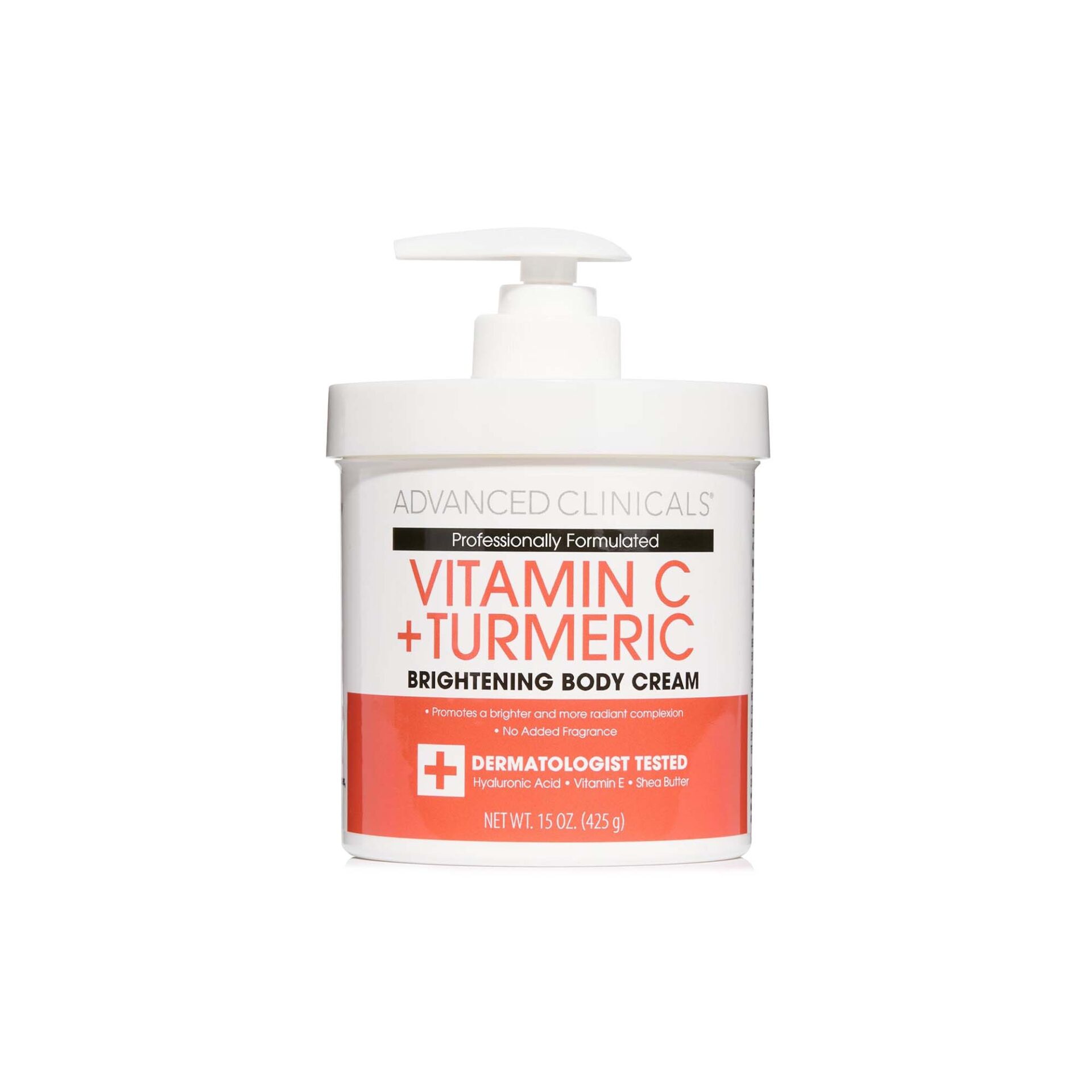 Advanced Clinicals Vitamin C + Turmeric Brightening Body Cream 425g