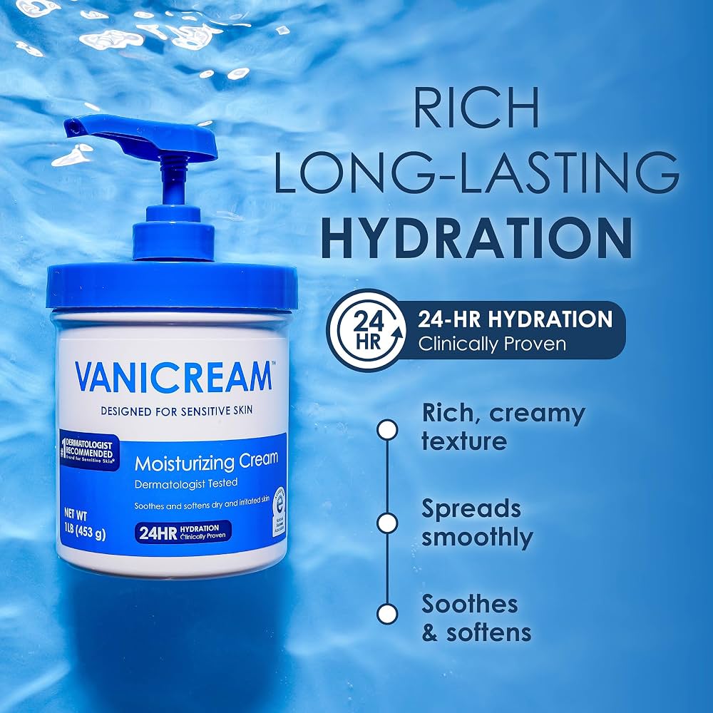 Vanicream Moisturizing Skin Cream with Pump for Sensitive Skin 16 oz - Image 3