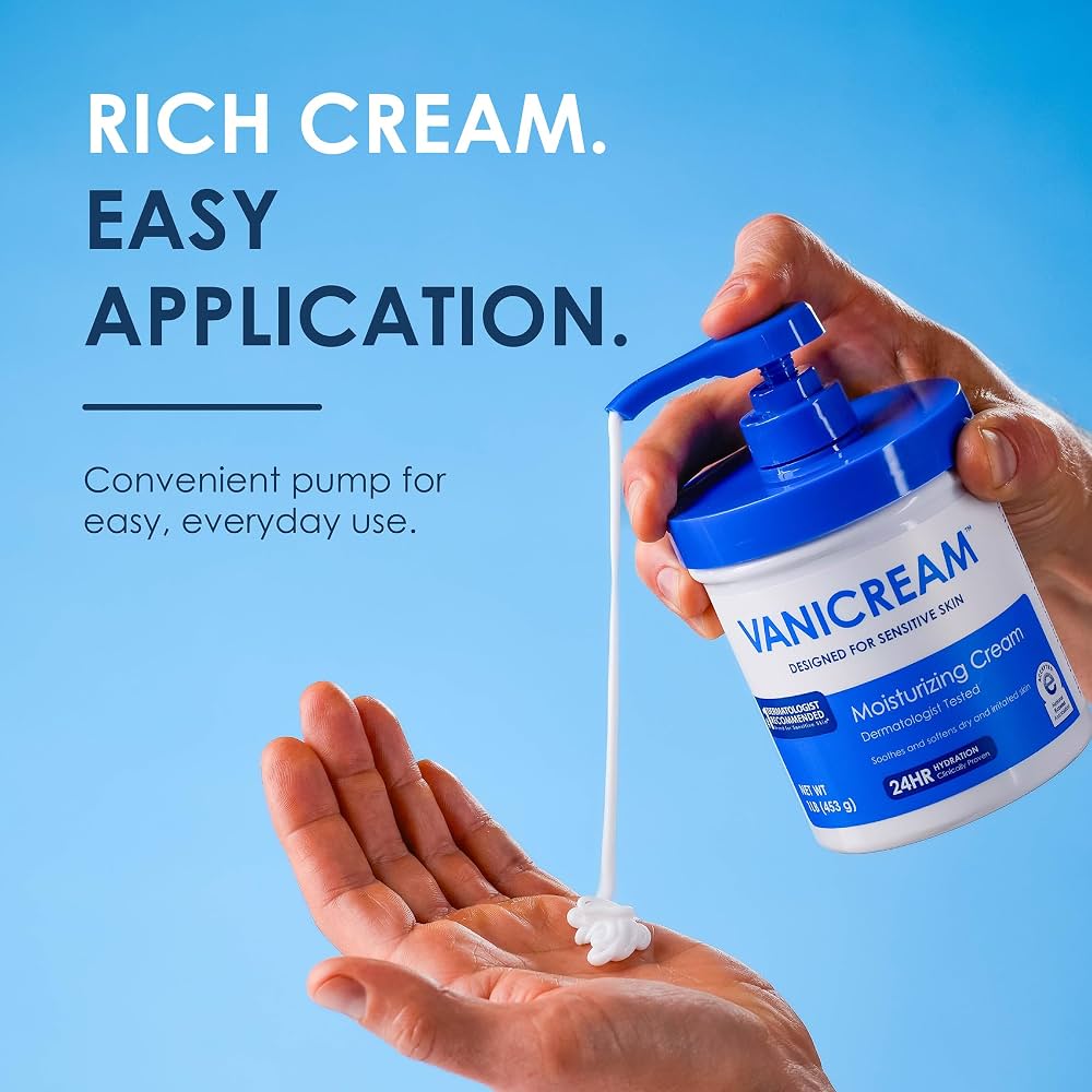 Vanicream Moisturizing Skin Cream with Pump for Sensitive Skin 16 oz - Image 2