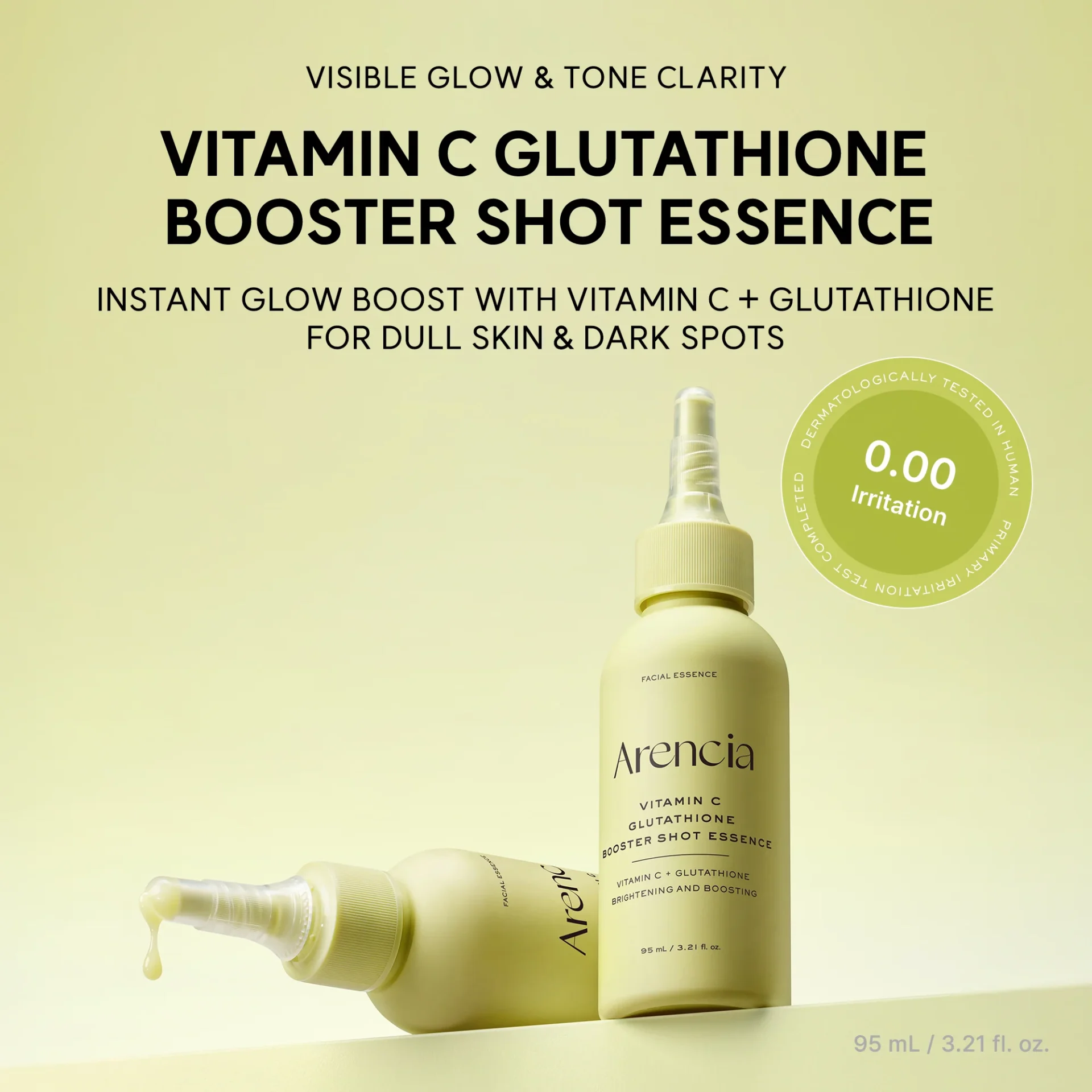 Arencia Vitamin C Glutathione Booster Shot Essence, Lightweight Brightening & Dark Spot Care for Radiant, Even-Looking Skin - Image 2