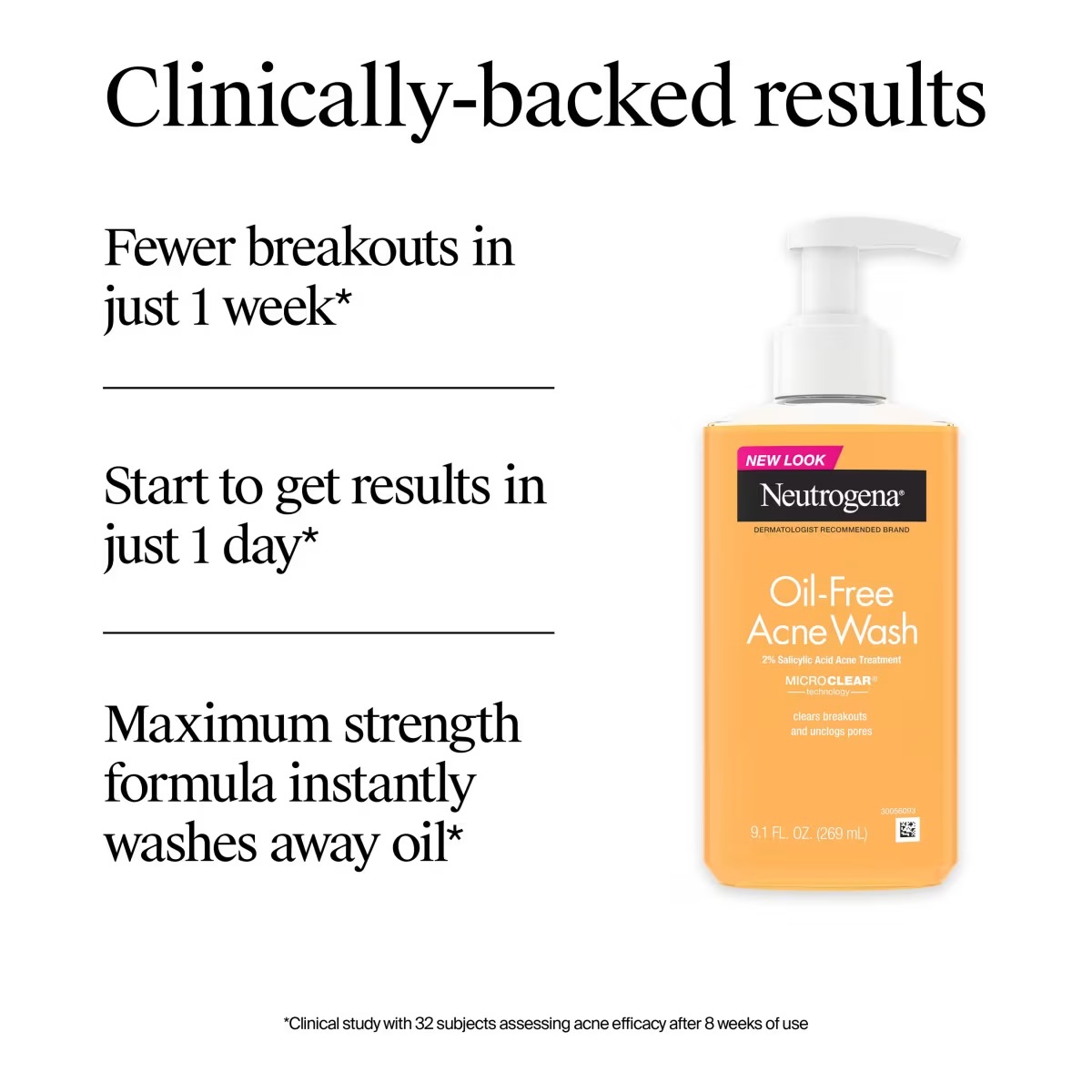 Neutrogena® Oil Free Acne Wash 16 Fl Oz - Image 7