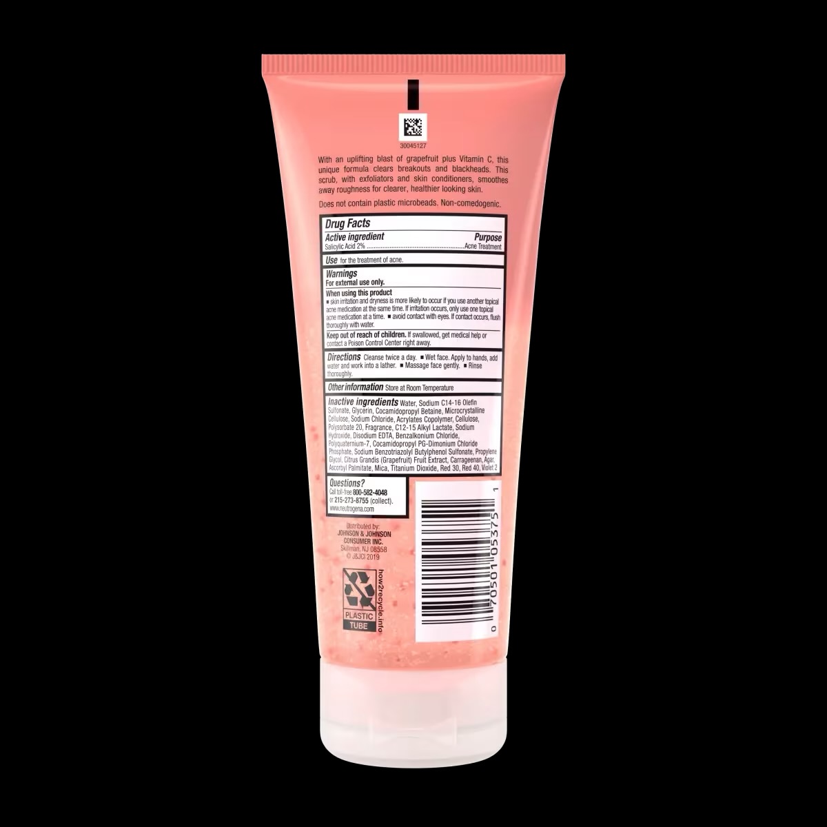 Neutrogena® Oil-Free Acne Wash Pink Grapefruit Acne Wash Foaming Scrub, 6.7 Fl. Oz - Image 8