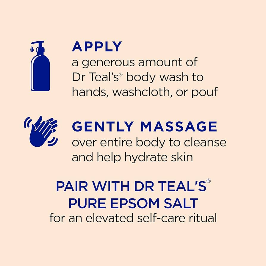 Dr Teal's Body Wash with Pure Epsom Salt, Glow & Radiance with Vitamin C & Citrus Essential Oils, 24oz - Image 7
