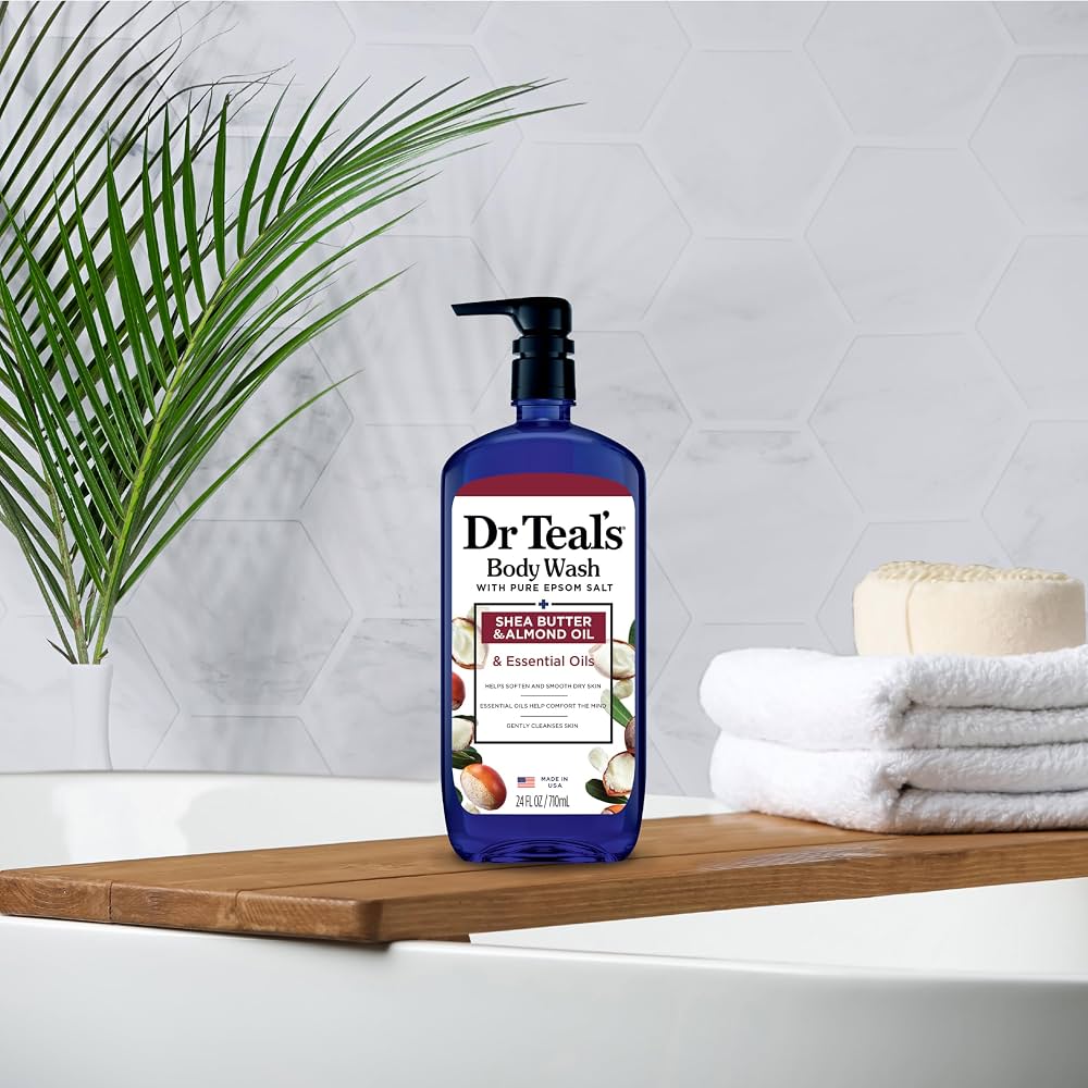 Dr Teal's Body Wash with Pure Epsom Salt, with Shea Butter & Almond Oil, 24 fl oz - Image 2