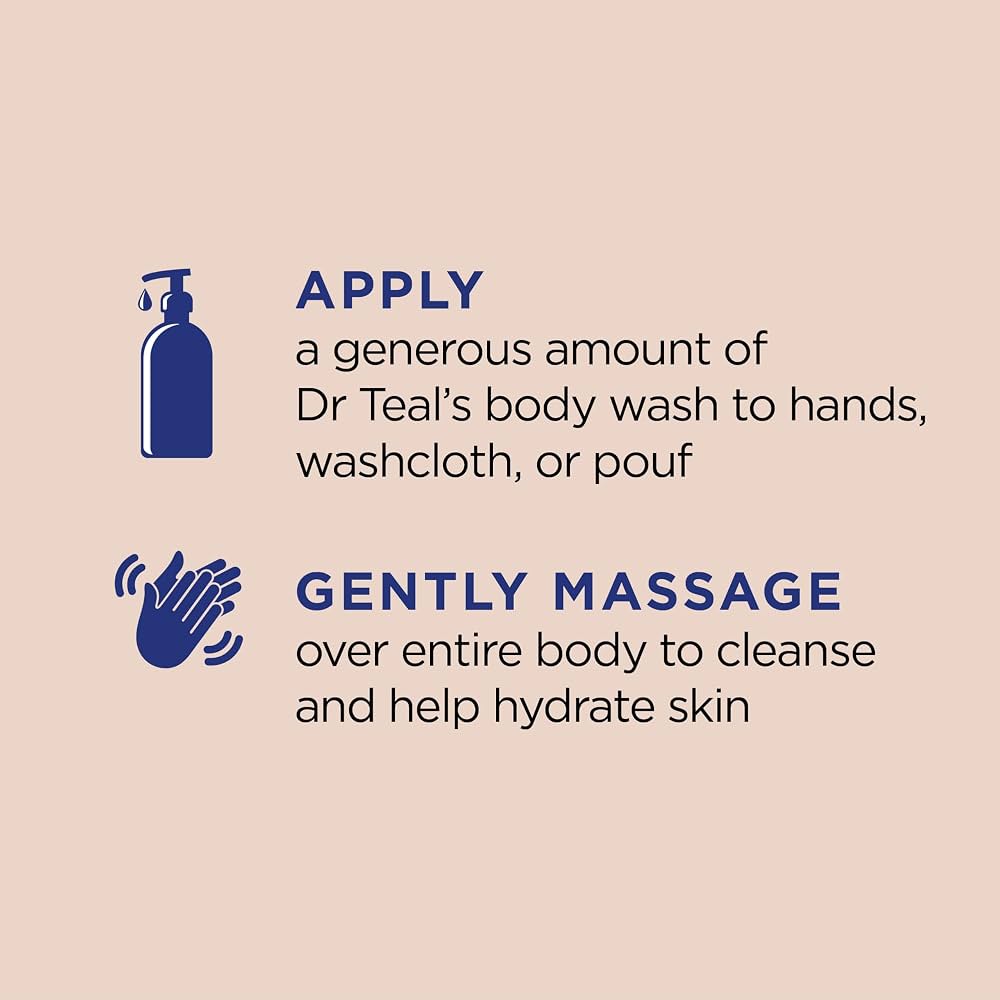 Dr Teal's Body Wash with Pure Epsom Salt, with Shea Butter & Almond Oil, 24 fl oz - Image 4