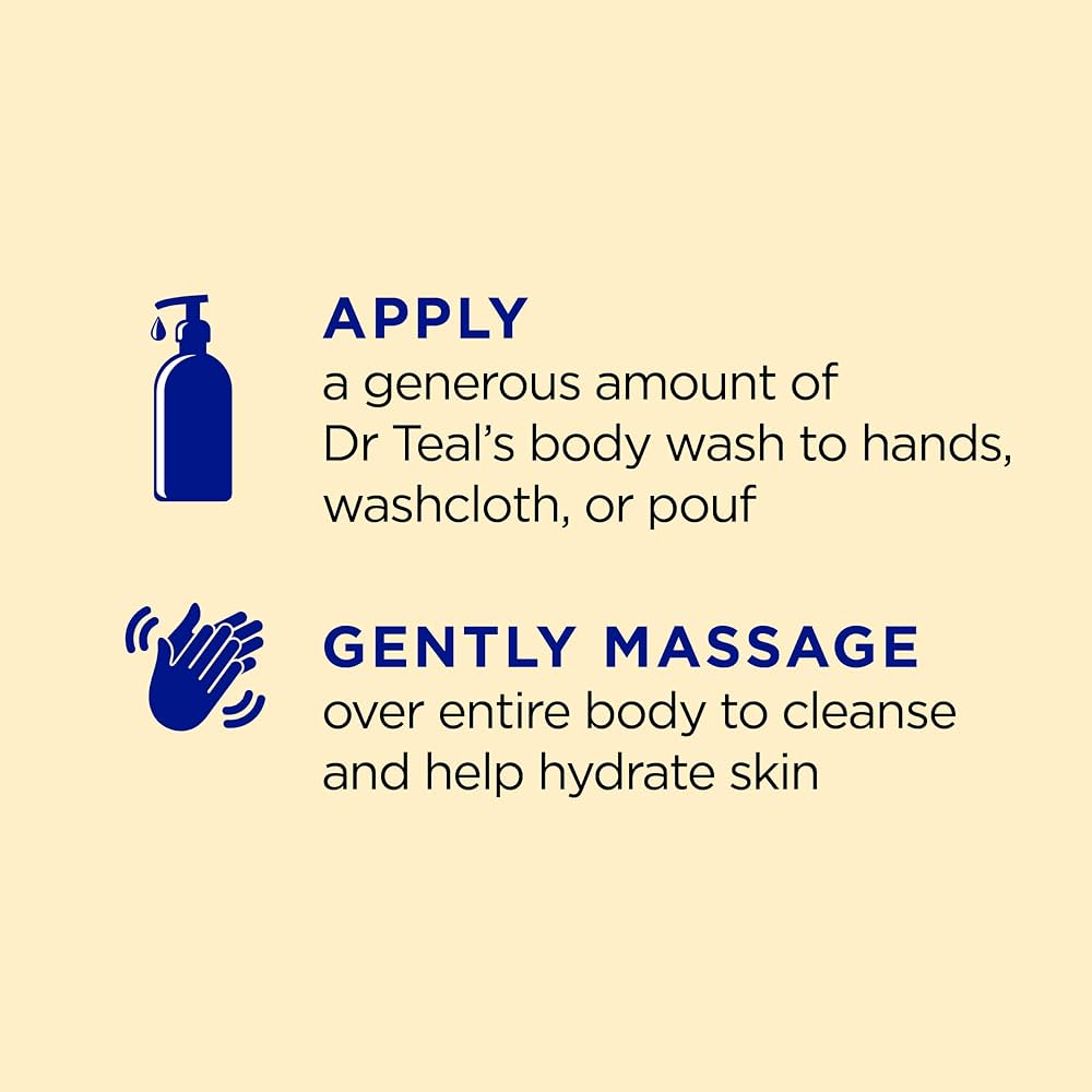 Dr Teal's Body Wash with Pure Epsom Salt, with Prebiotic Lemon Balm & Sage, 24 fl oz - Image 4