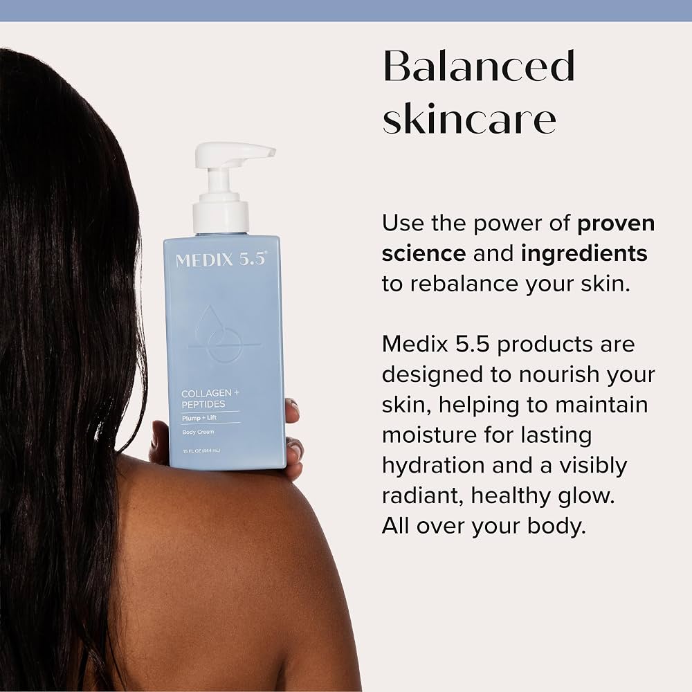 MEDIX 5.5 Collagen Cream Skin Care Face Lotion & Body Lotion For Dry Skin | Anti Aging Collagen Peptides Firming Cream Body Moisturizers Lifts, Firms, & Tightens For Younger Looking Skin - Image 2