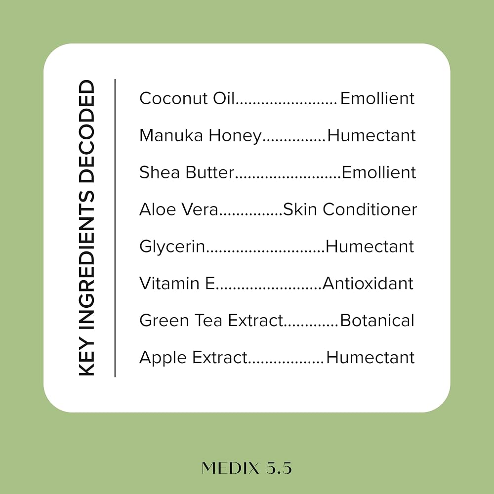 Medix 5.5 Men & Women Coconut Body Lotion + Manuka Honey Cream | Natural Coconut Oil Lotion | Moisturizer Cream Body Butter Skin Care Balm | Stretch Marks, Cellulite, & Dry Skin - Image 4