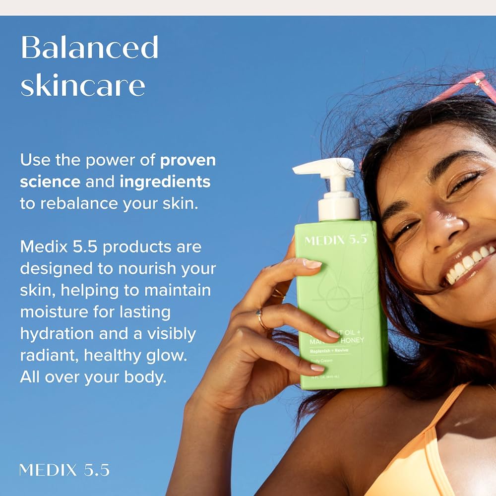 Medix 5.5 Men & Women Coconut Body Lotion + Manuka Honey Cream | Natural Coconut Oil Lotion | Moisturizer Cream Body Butter Skin Care Balm | Stretch Marks, Cellulite, & Dry Skin - Image 3
