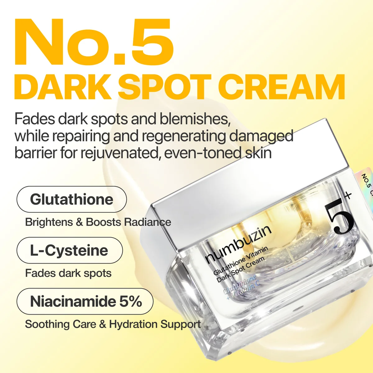 No.5+ Glutathione Vitamin Dark Spot Cream - Image 2