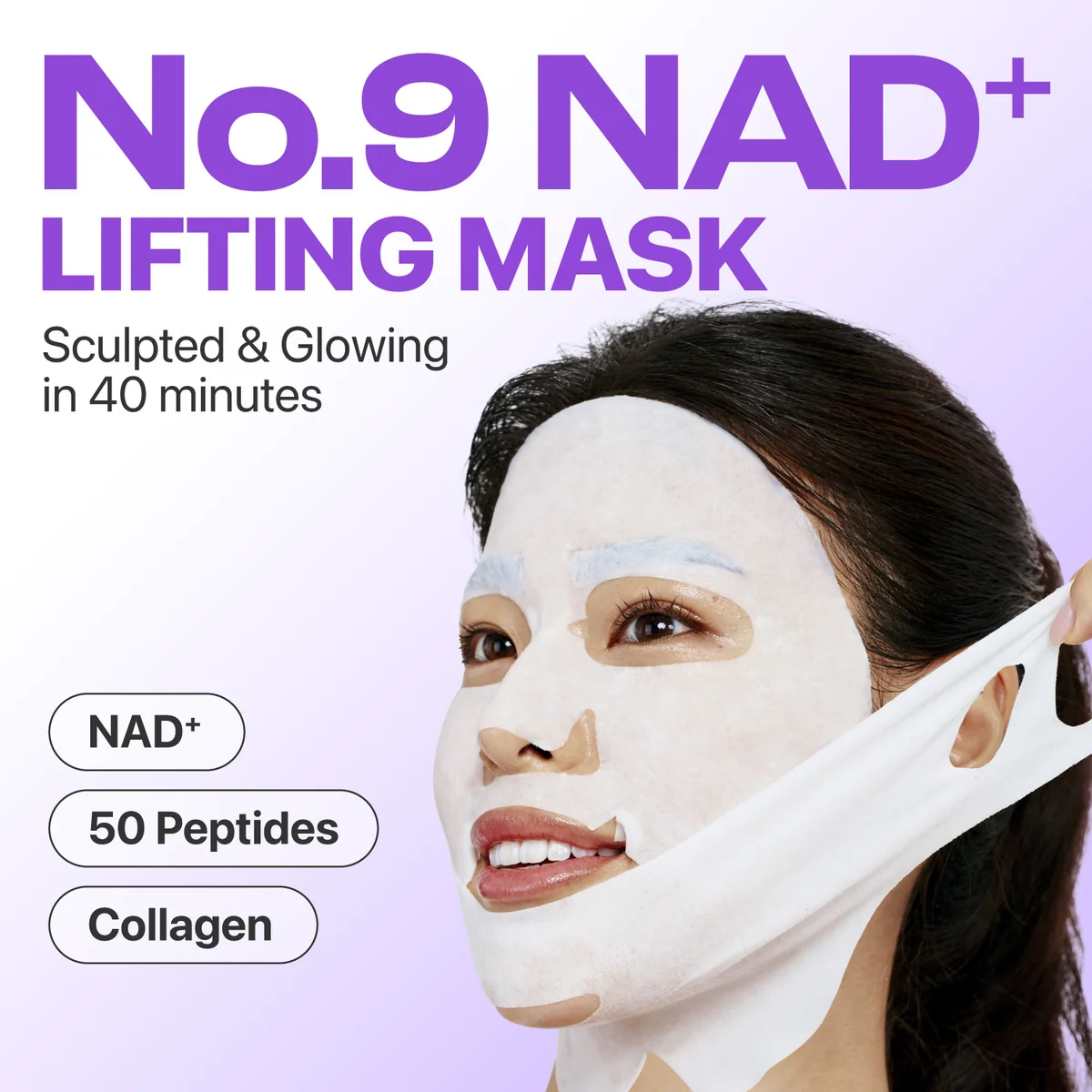 No.9 NAD+ BIO Lifting-sil Full Face Mask - Image 2
